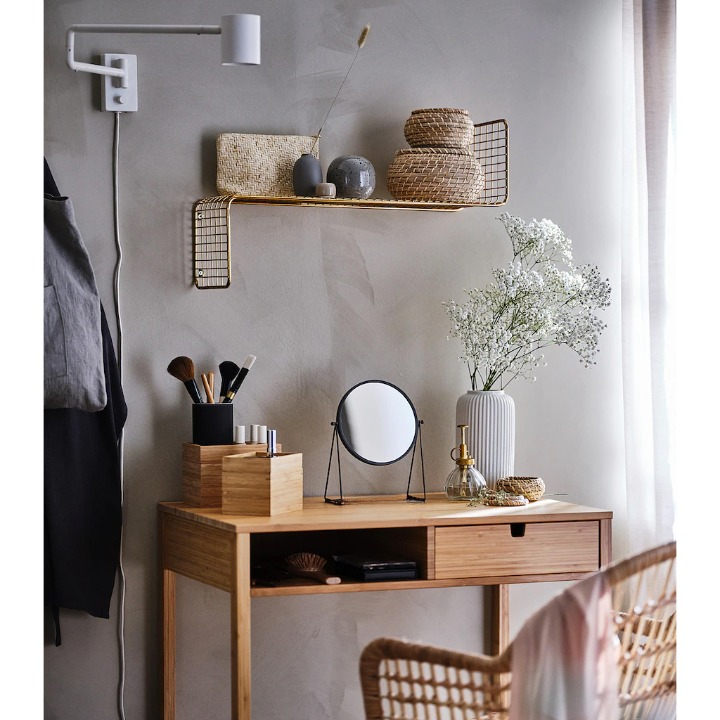 Espejo de Tocador Alba Negro Mate