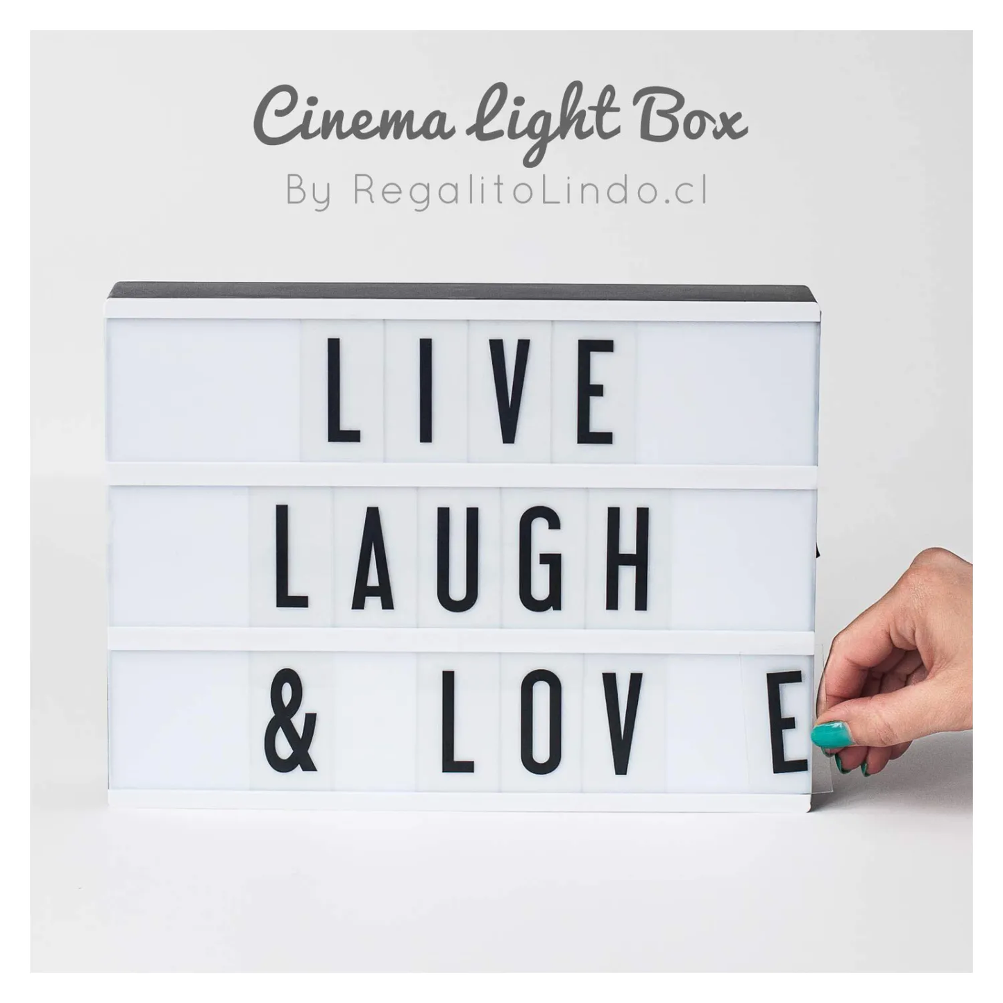 Caja De Luz Doble Set De Letras - Usb