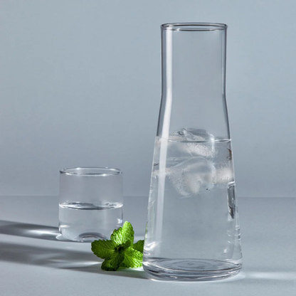 Jarra y Vaso de Vidrio para Mesa de Noche  | Vidrio Reciclado
