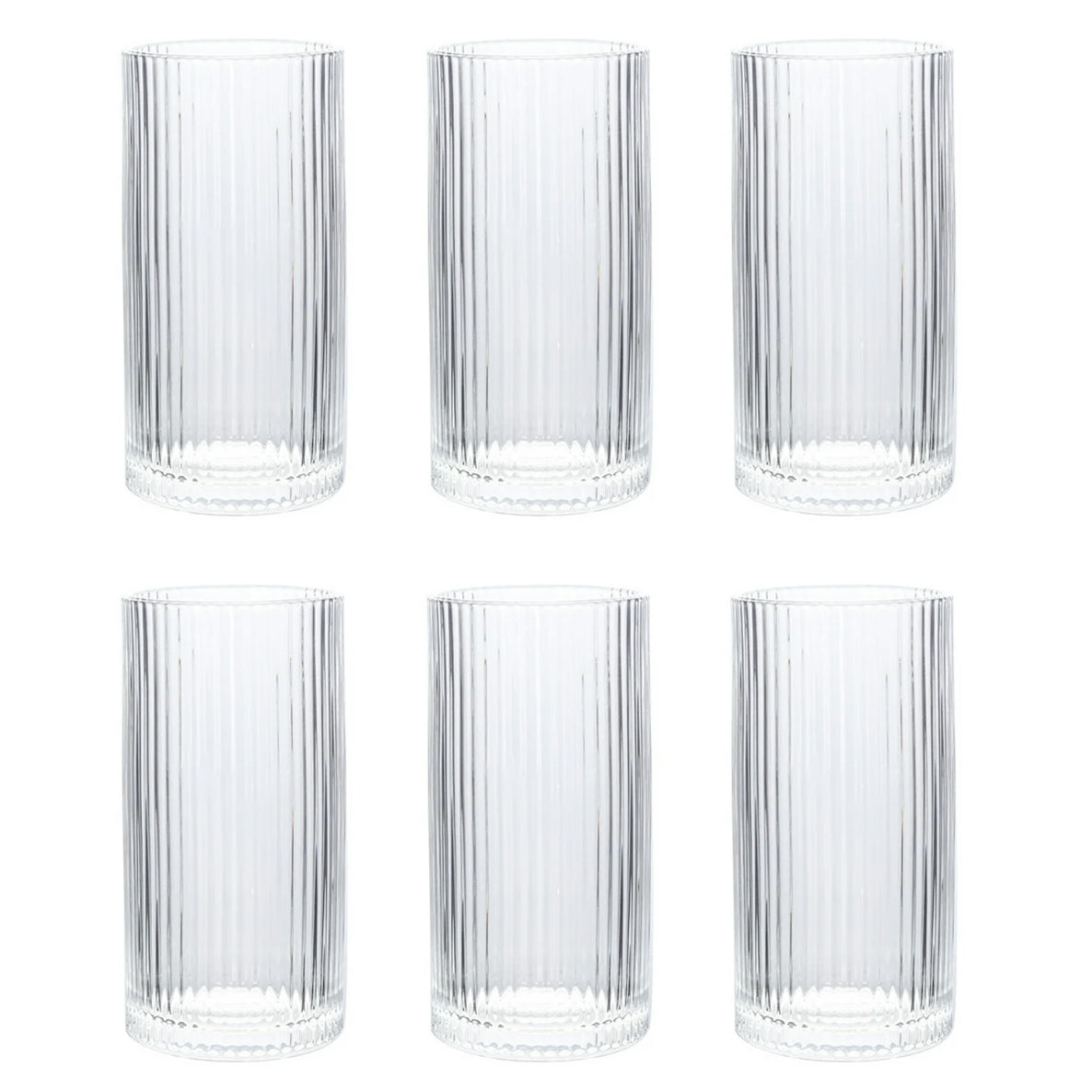 Vaso Diseño Biselado Set 6 Un.