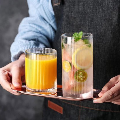 Vaso Diseño Biselado Set 6 Un.