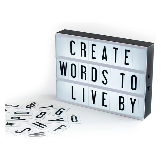 Caja De Luz Doble Set De Letras - Usb