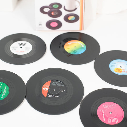 Posavasos Discos de Vinilo - Set de 6 un